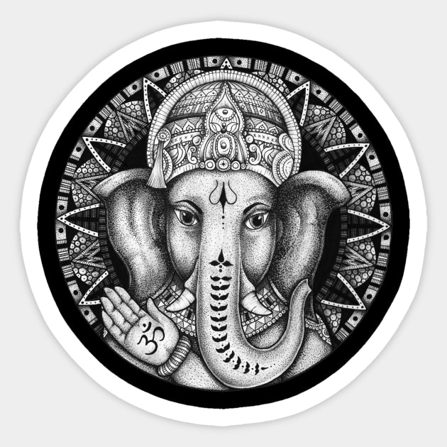 Ganesha Mandala Sticker by Litedawn